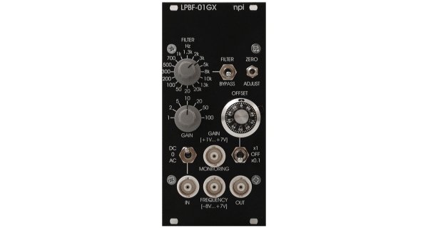 LPBF-01GX – Low pass Bessel filter with gain